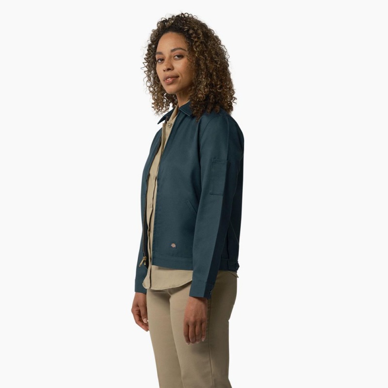 Blue Women's Dickies Unlined Eisenhower Jacket | VEC043279