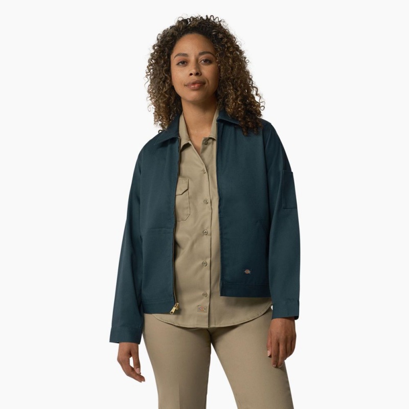 Blue Women\'s Dickies Unlined Eisenhower Jacket | VEC043279