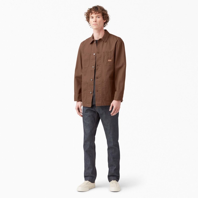 Brown Men's Dickies 1922 Duck Chore Jacket | ALP487690