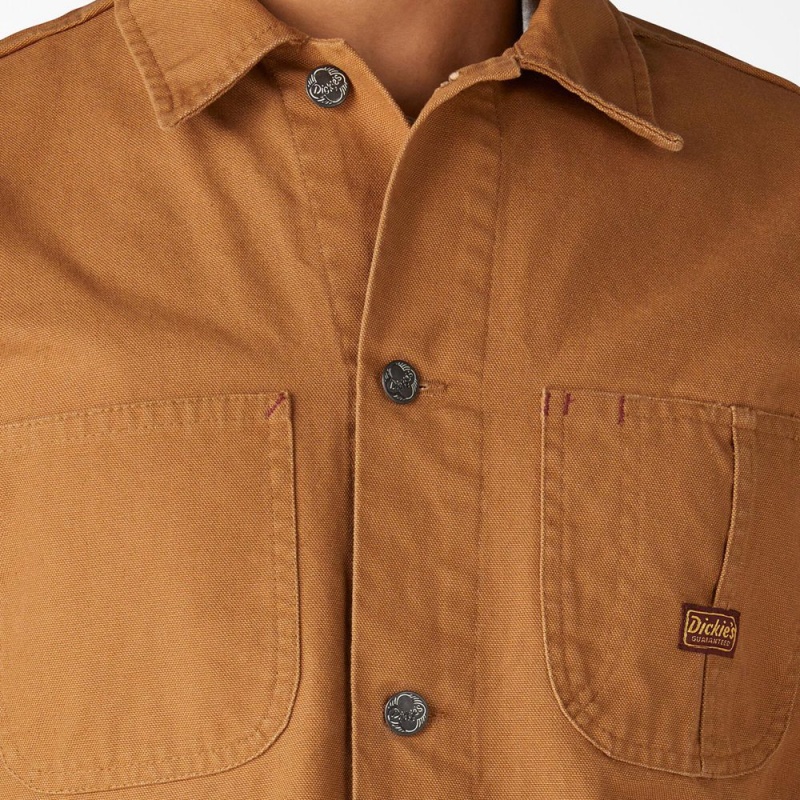 Brown Men's Dickies 1922 Duck Chore Jacket | VQT825397