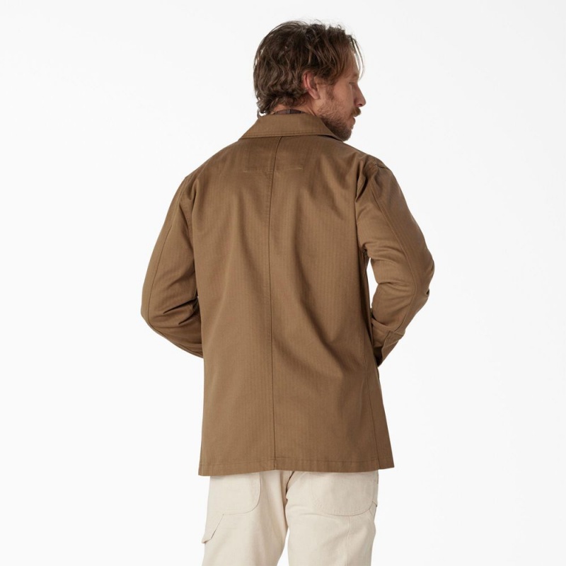 Brown Men's Dickies 1922 Herringbone Jacket | LWH972058