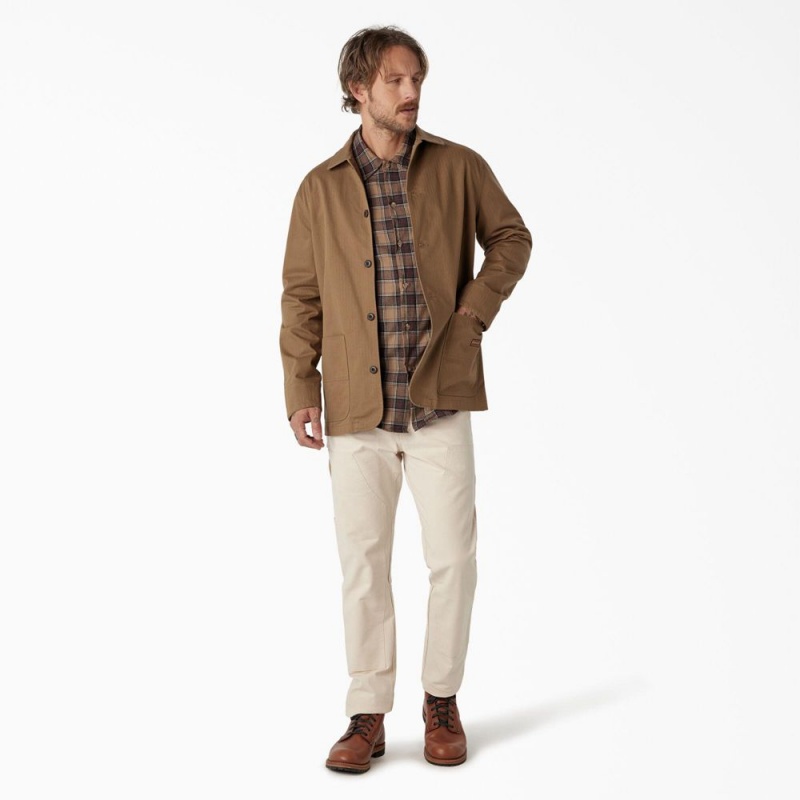 Brown Men's Dickies 1922 Herringbone Jacket | LWH972058