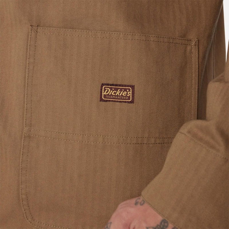 Brown Men's Dickies 1922 Herringbone Jacket | LWH972058