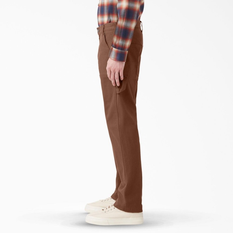 Brown Men's Dickies 1922 Regular Fit Double Knee Pants | EIG590617