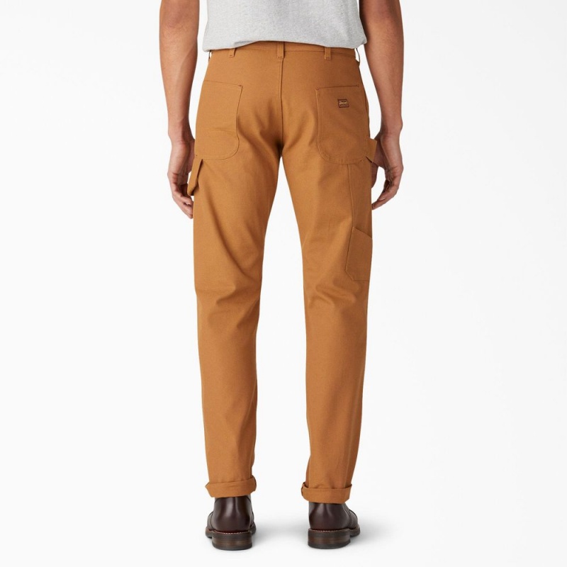 Brown Men's Dickies 1922 Regular Fit Double Knee Pants | CAY295168