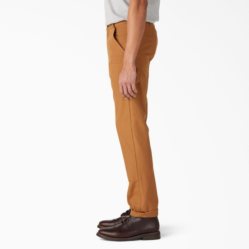 Brown Men's Dickies 1922 Regular Fit Double Knee Pants | CAY295168