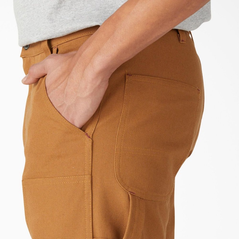 Brown Men's Dickies 1922 Regular Fit Double Knee Pants | CAY295168