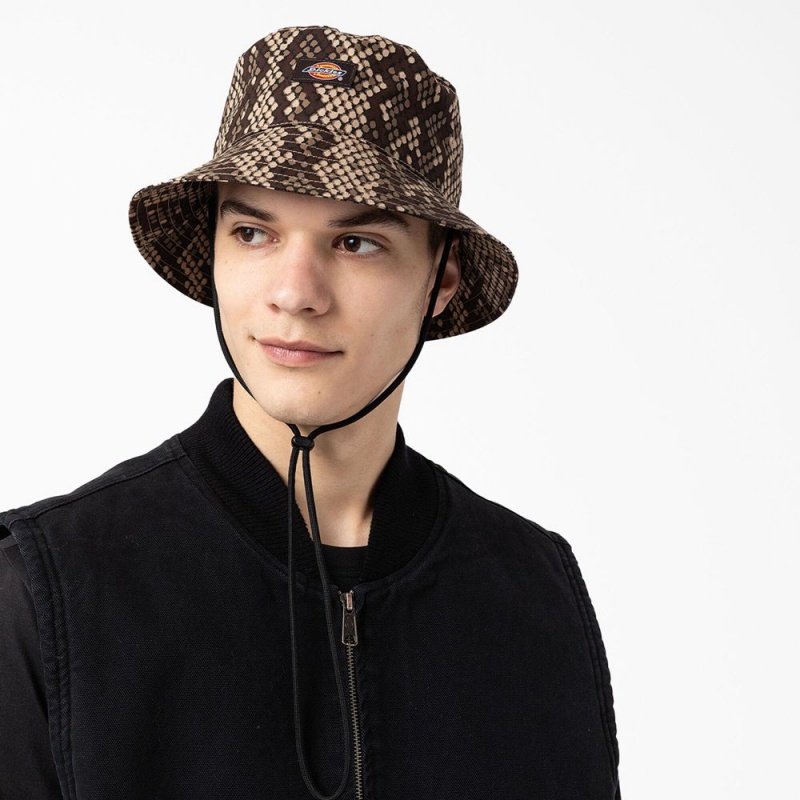 Brown Men's Dickies Camden Bucket Hat | ISU324915