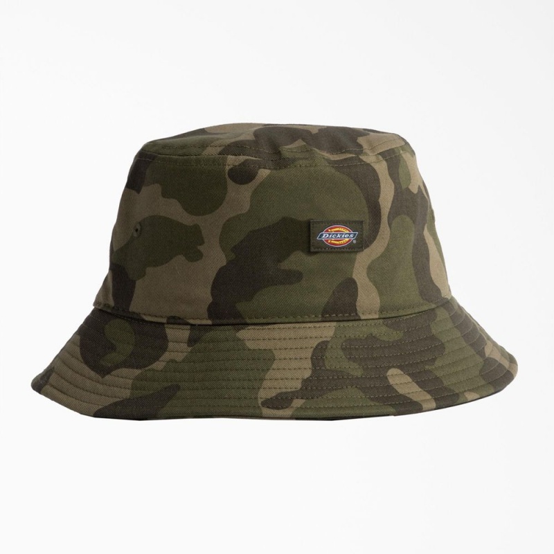 Brown Men\'s Dickies Canvas Bucket Hat | FQG746105