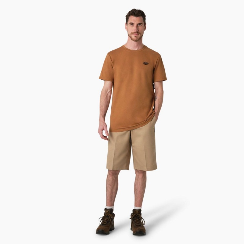 Brown Men's Dickies Cooling Performance Graphic T-Shirt | ZMQ340672