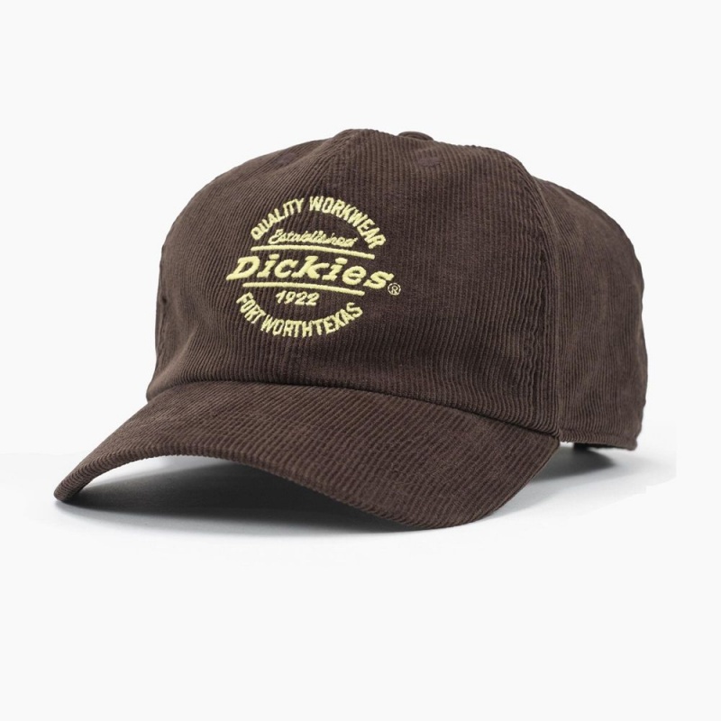 Brown Men\'s Dickies Corduroy Cap | TGI906817