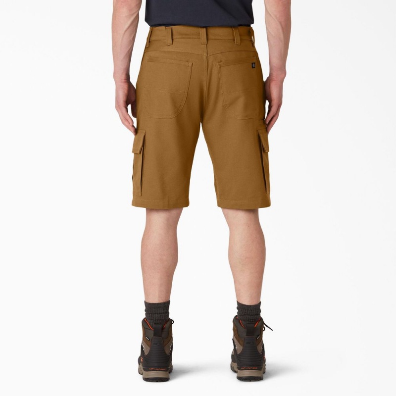 Brown Men's Dickies DuraTech Ranger Relaxed Fit Duck Shorts | TQZ768102