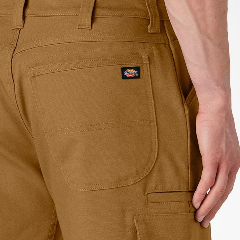 Brown Men's Dickies DuraTech Ranger Relaxed Fit Duck Shorts | TQZ768102