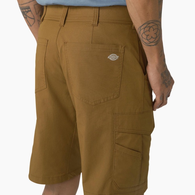 Brown Men's Dickies FLEX Cooling Regular Fit Cargo Shorts | AEL541620