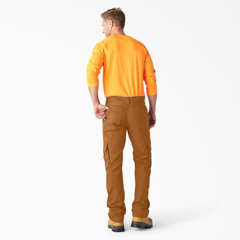 Brown Men's Dickies FLEX DuraTech Relaxed Fit Duck Cargo Pants | VTJ568473