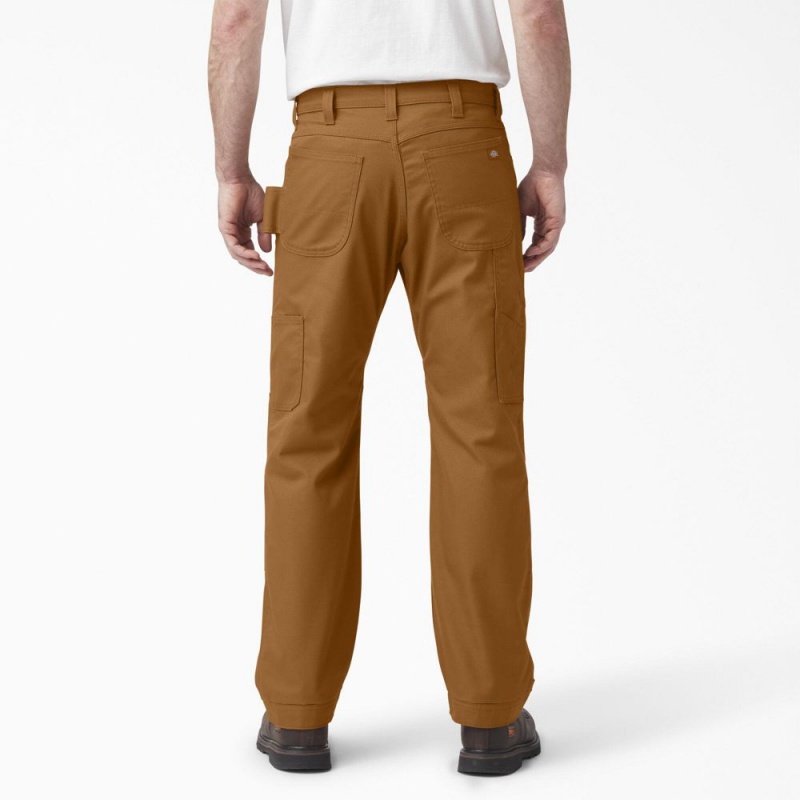 Brown Men's Dickies FLEX DuraTech Relaxed Fit Duck Pants | UEC160932