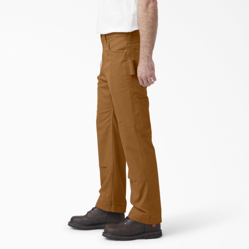 Brown Men's Dickies FLEX DuraTech Relaxed Fit Duck Pants | UEC160932