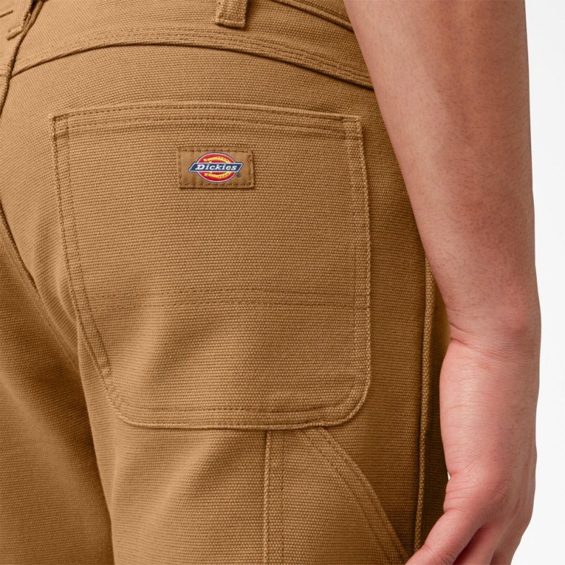 Brown Men's Dickies FLEX Lined Regular Fit Duck Carpenter Pants | LOB567431