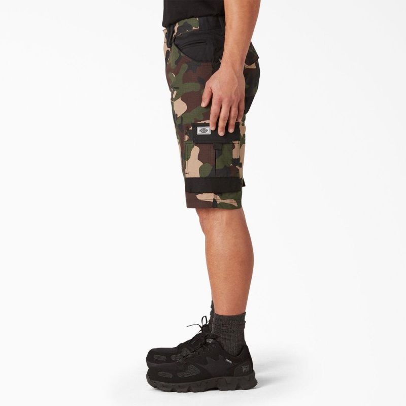 Brown Men's Dickies FLEX Performance Workwear GDT Cargo Shorts | XCT951023