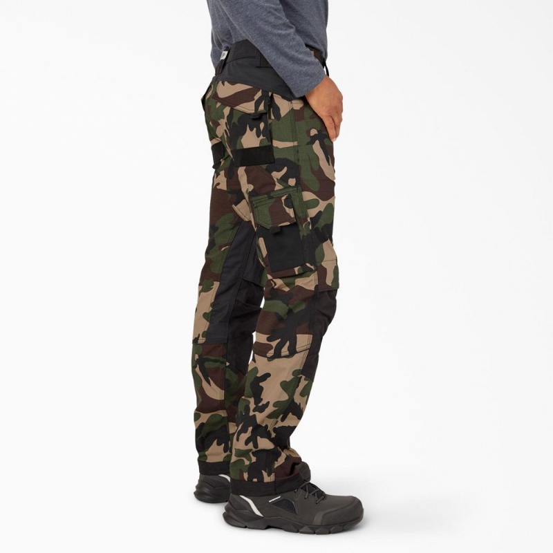 Brown Men's Dickies FLEX Performance Workwear Regular Fit Pants | QHC841036