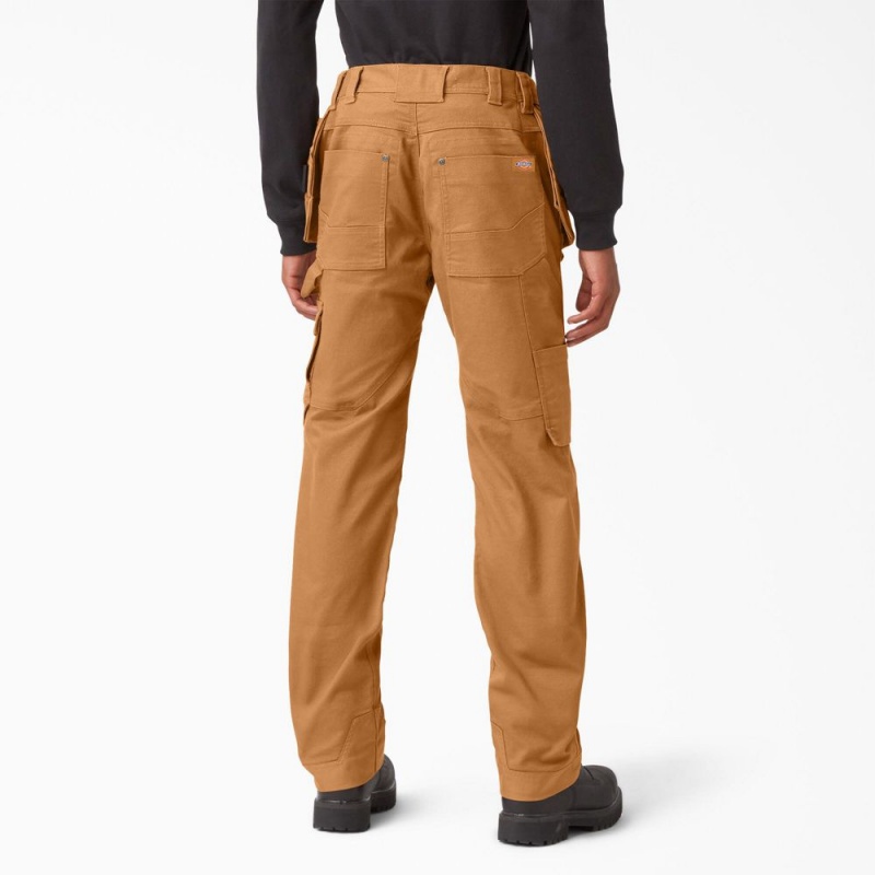 Brown Men's Dickies FLEX Temp-iQ 365 Regular Fit Duck Pants | MQS430692