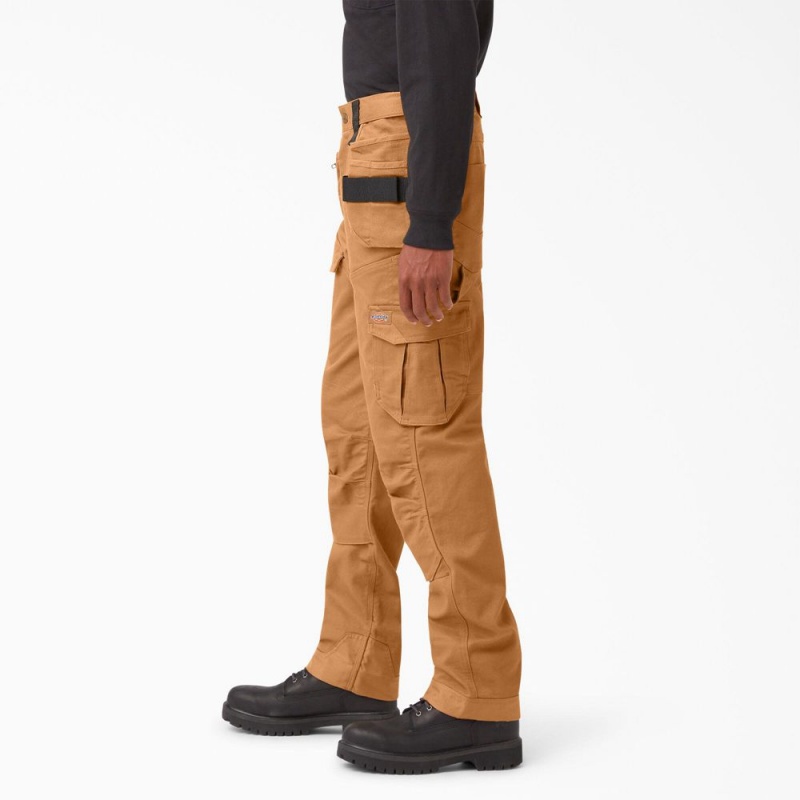 Brown Men's Dickies FLEX Temp-iQ 365 Regular Fit Duck Pants | MQS430692