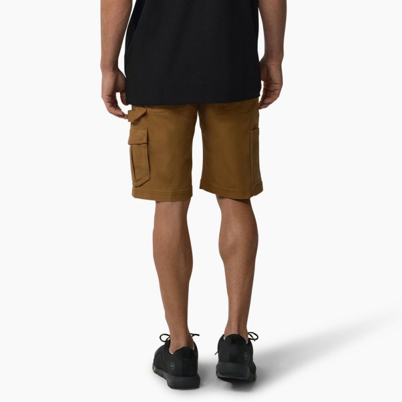 Brown Men's Dickies FLEX Temp-iQ® 365 Regular Fit Tech Duck Shorts | XVR315760