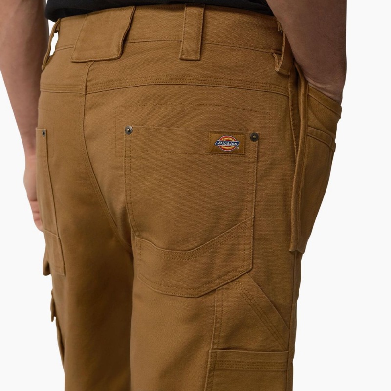 Brown Men's Dickies FLEX Temp-iQ® 365 Regular Fit Tech Duck Shorts | XVR315760