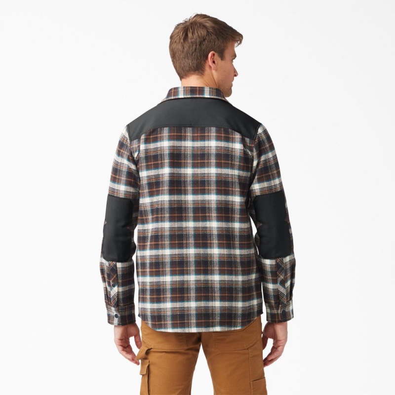 Brown Men's Dickies Heavyweight Brawny Flannel Shirt | YOX917842