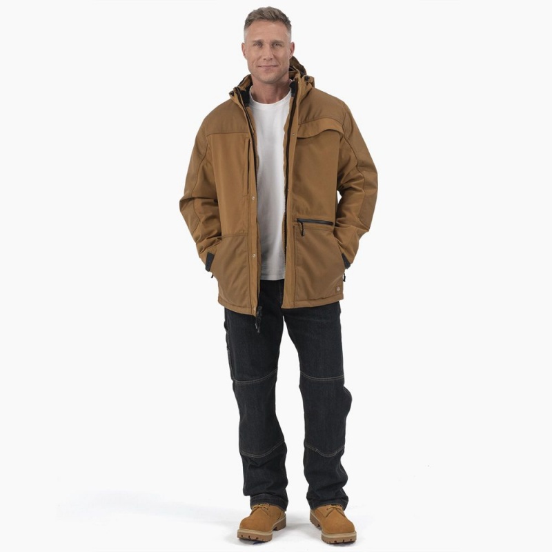 Brown Men's Dickies Performance Workwear Insulated Jacket | TGP531896