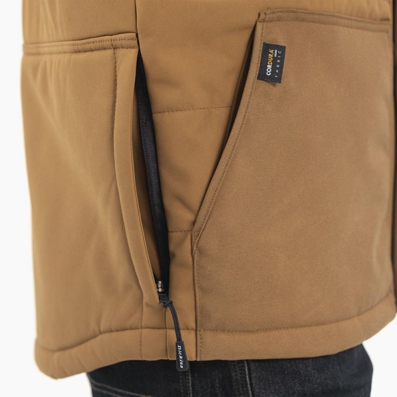 Brown Men's Dickies Performance Workwear Vest | AZF680739