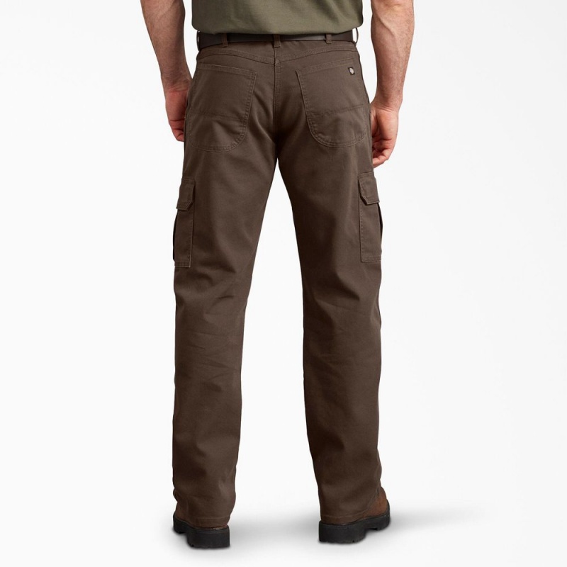 Brown Men's Dickies Regular Fit Duck Cargo Pants | RGK124695