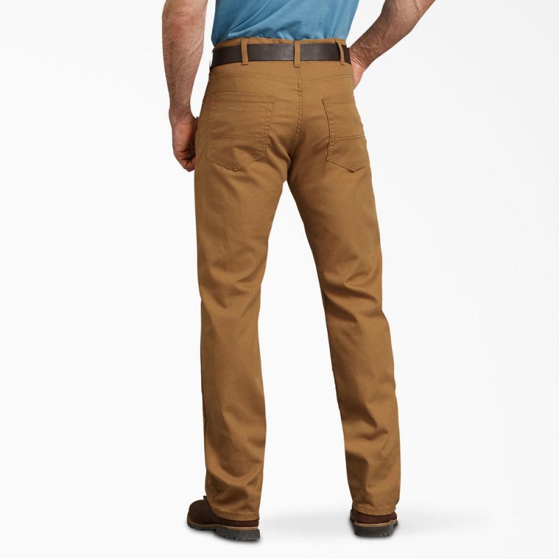 Brown Men's Dickies Regular Fit Duck Pants | FQV179604