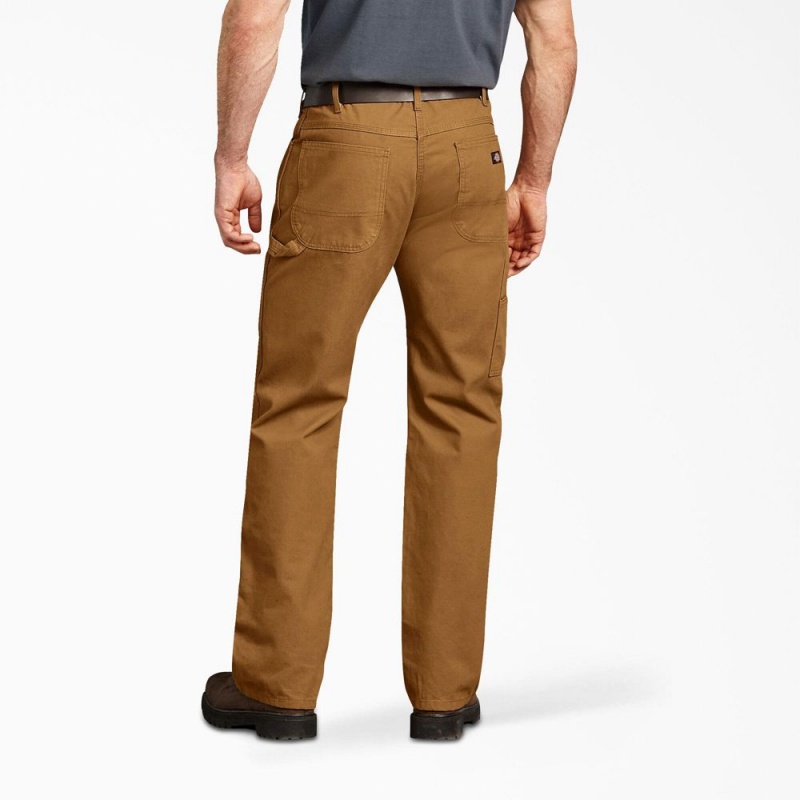 Brown Men's Dickies Relaxed Fit Duck Carpenter Pants | OIC145309