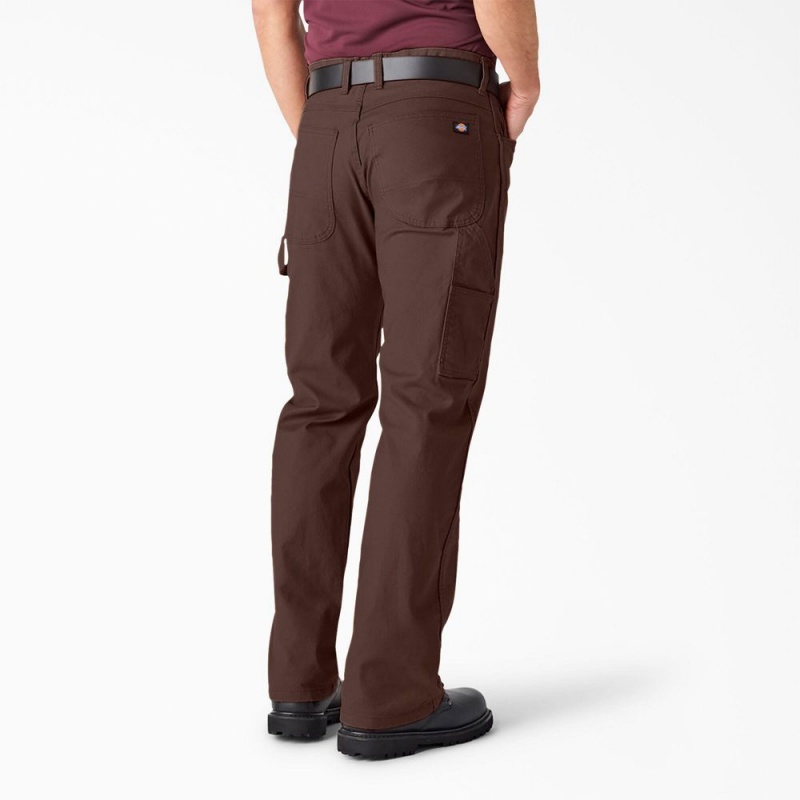 Brown Men's Dickies Relaxed Fit Heavyweight Duck Carpenter Pants | ZAD685274