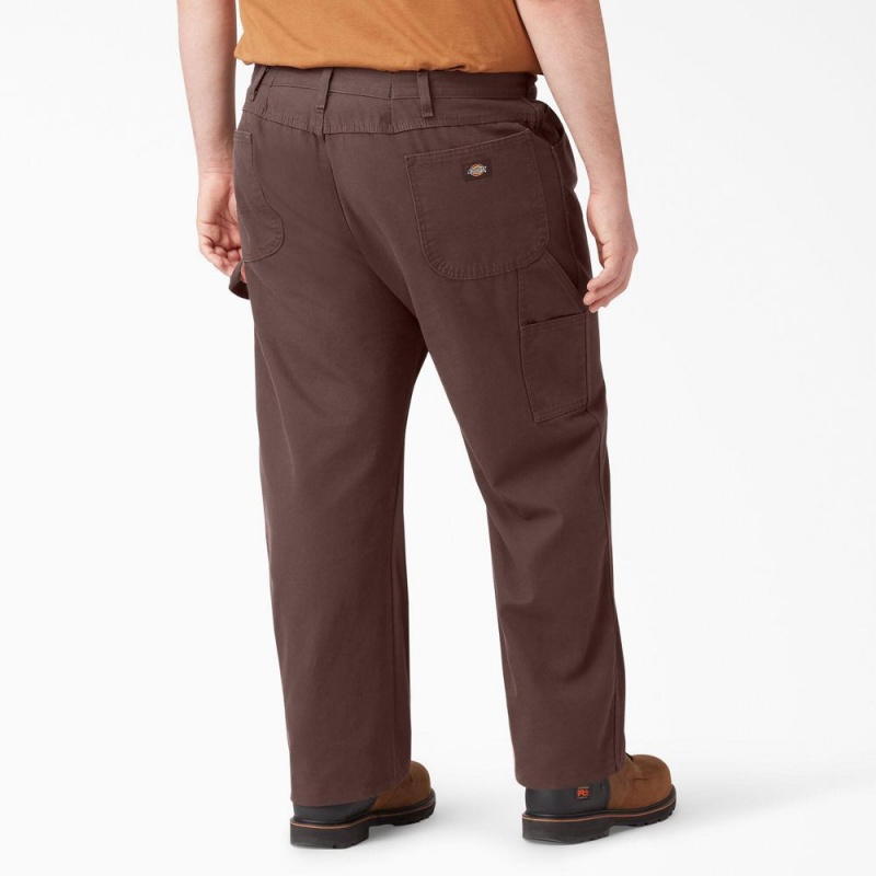 Brown Men's Dickies Relaxed Fit Heavyweight Duck Carpenter Pants | ZAD685274