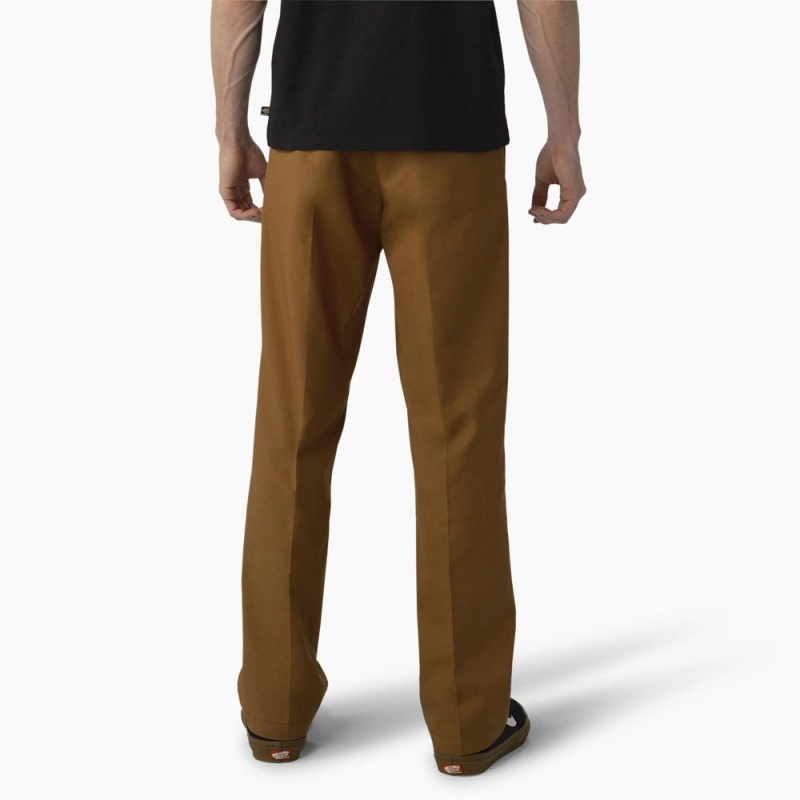 Brown Men's Dickies Skateboarding Regular Fit Double Knee Pants | LOI317604