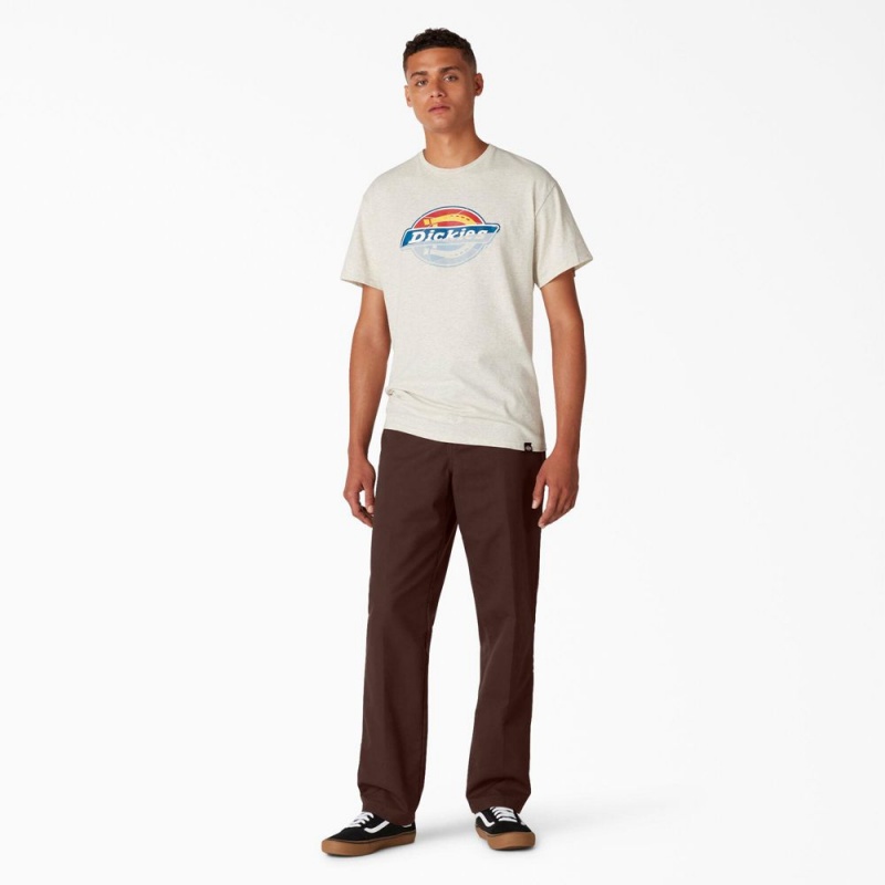 Brown Men's Dickies Skateboarding Slim Fit Pants | VTA349250