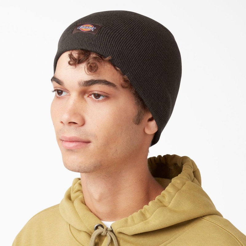 Brown Men's Dickies Skull Beanie | ZGY167432