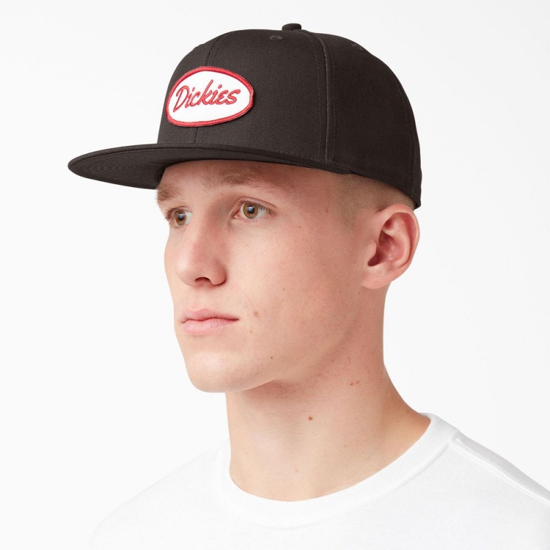 Brown Men's Dickies Twill Flat Bill Cap | LHG752408