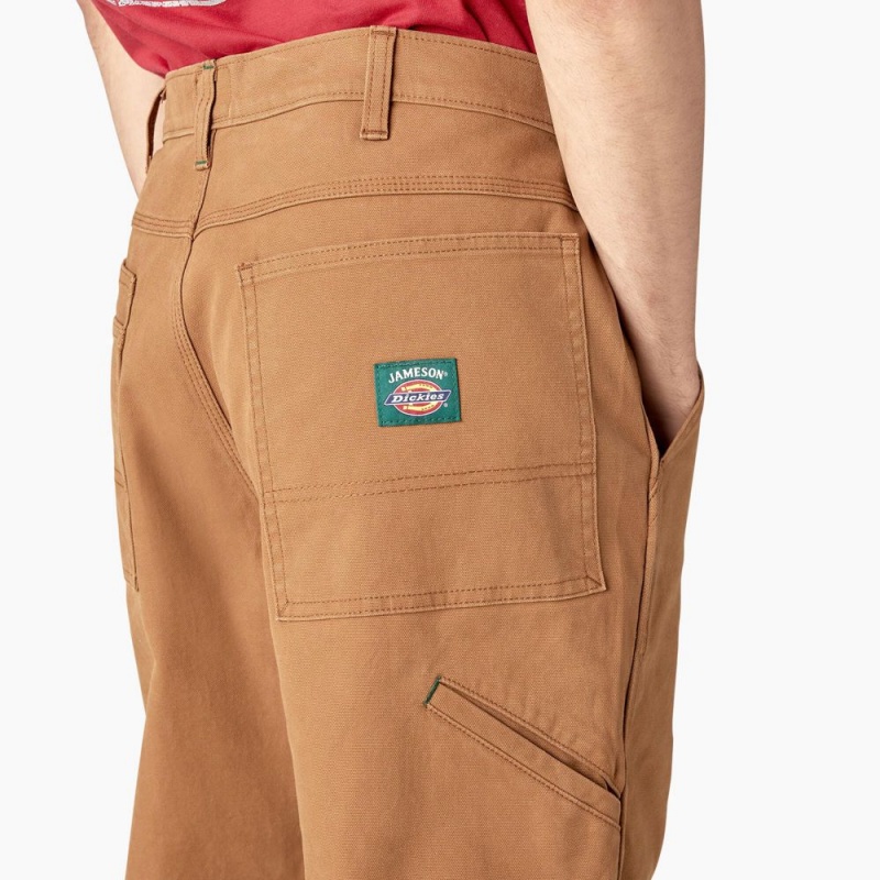 Brown Men's Dickies x Jameson Double Knee Pants | RIP395840