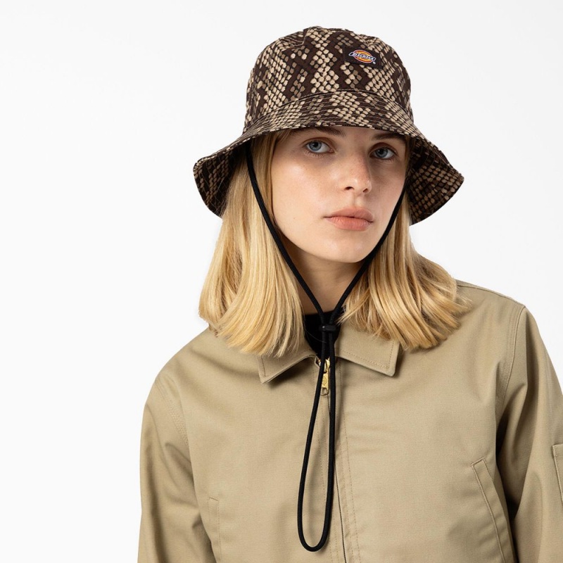 Brown Women's Dickies Camden Bucket Hat | QFB530197