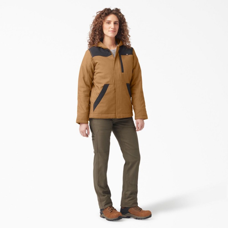 Brown Women's Dickies DuraTech Renegade Insulated Jacket | KQA850639