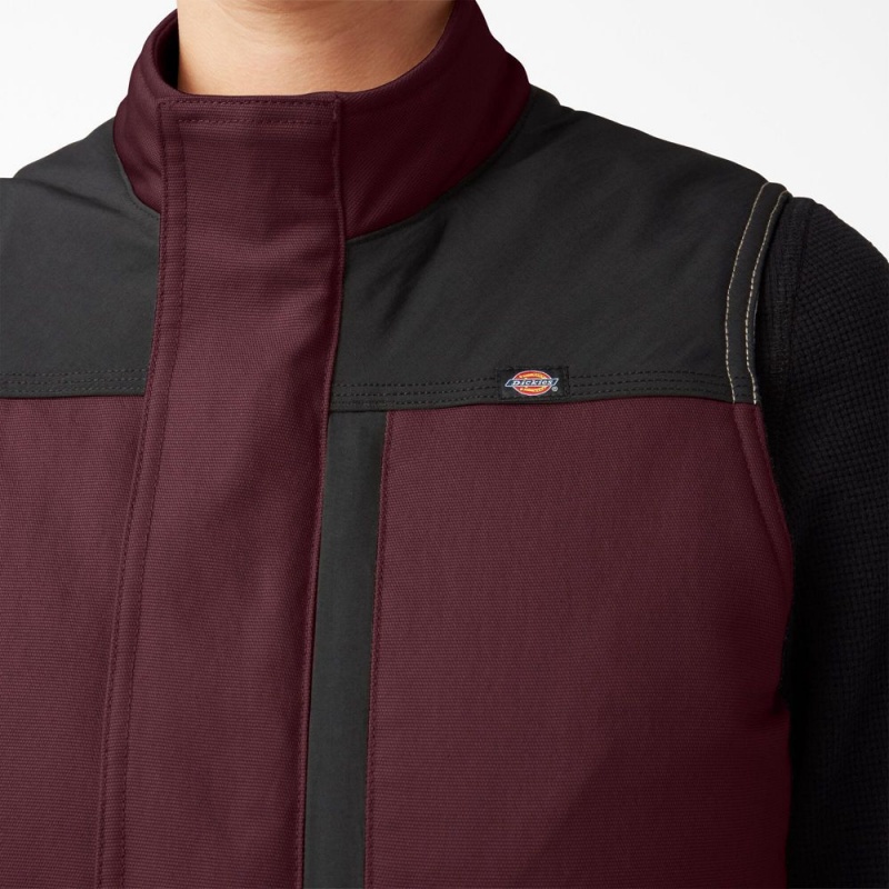 Burgundy Women's Dickies DuraTech Renegade Vest | WYV246973