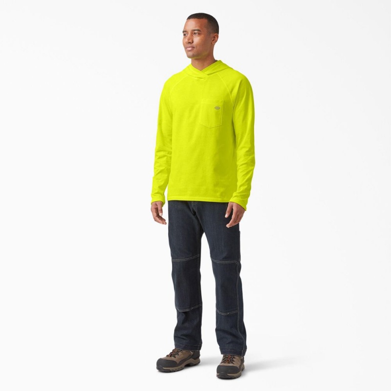 Green Men's Dickies Cooling Performance Sun Shirt | DGU294138