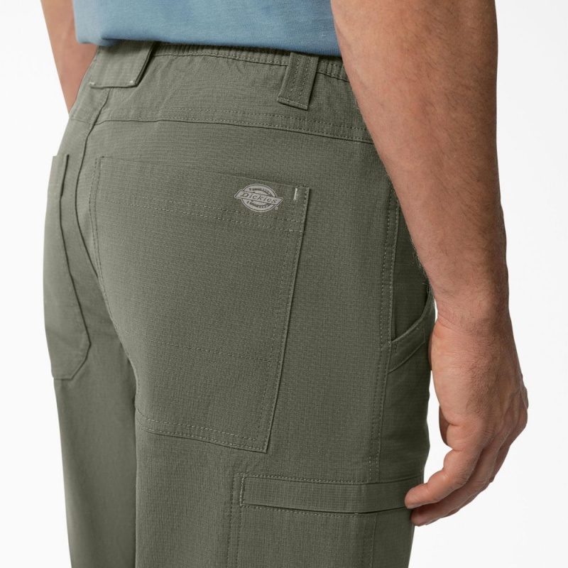 Green Men's Dickies Cooling Regular Fit Ripstop Cargo Pants | NVK437816