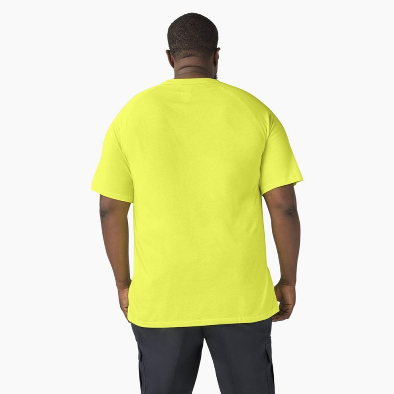 Green Men's Dickies Cooling Short Sleeve Pocket T-Shirt | VKB346217