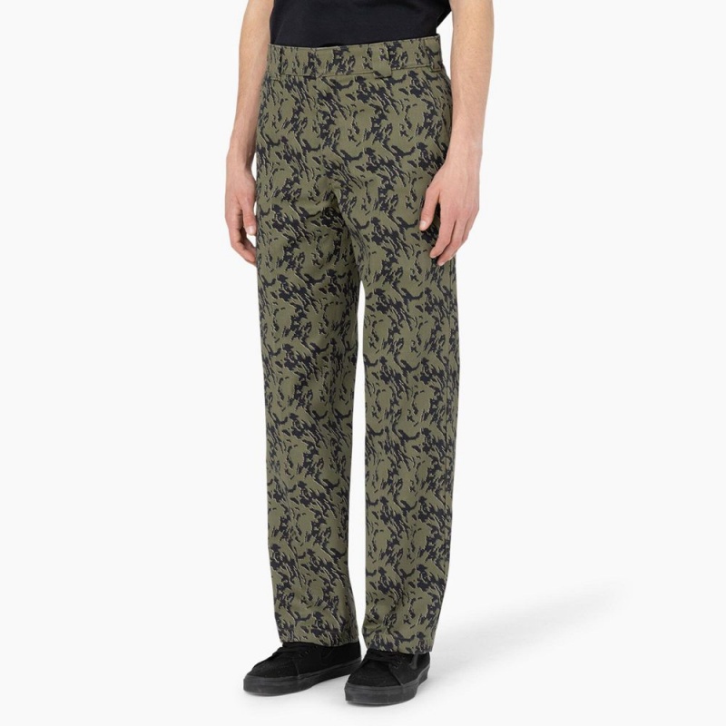 Green Men's Dickies Drewsey Relaxed Fit Work Pants | GPJ190354