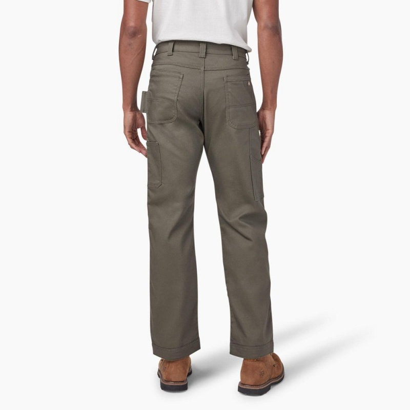 Green Men's Dickies FLEX DuraTech Relaxed Fit Duck Pants | RJB423718