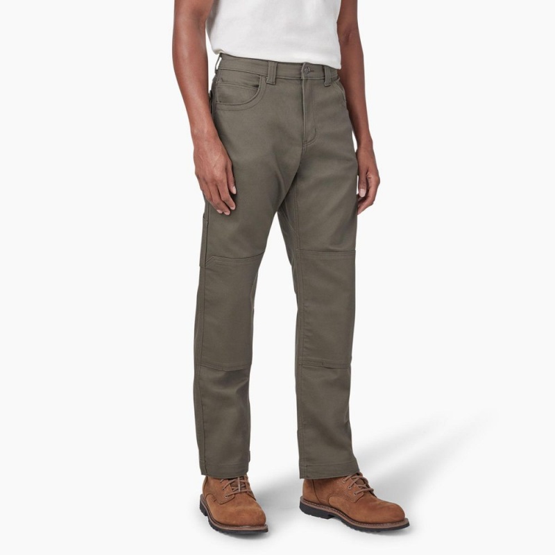 Green Men's Dickies FLEX DuraTech Relaxed Fit Duck Pants | RJB423718